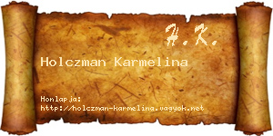 Holczman Karmelina névjegykártya